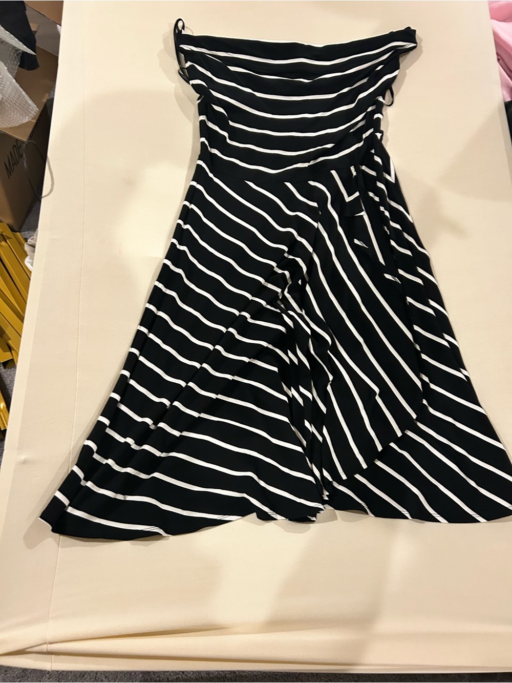 Ann Taylor Black & White Striped Top
